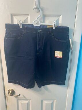 Faded Glory Women's Dark Blue Denim-Style Jean Shorts